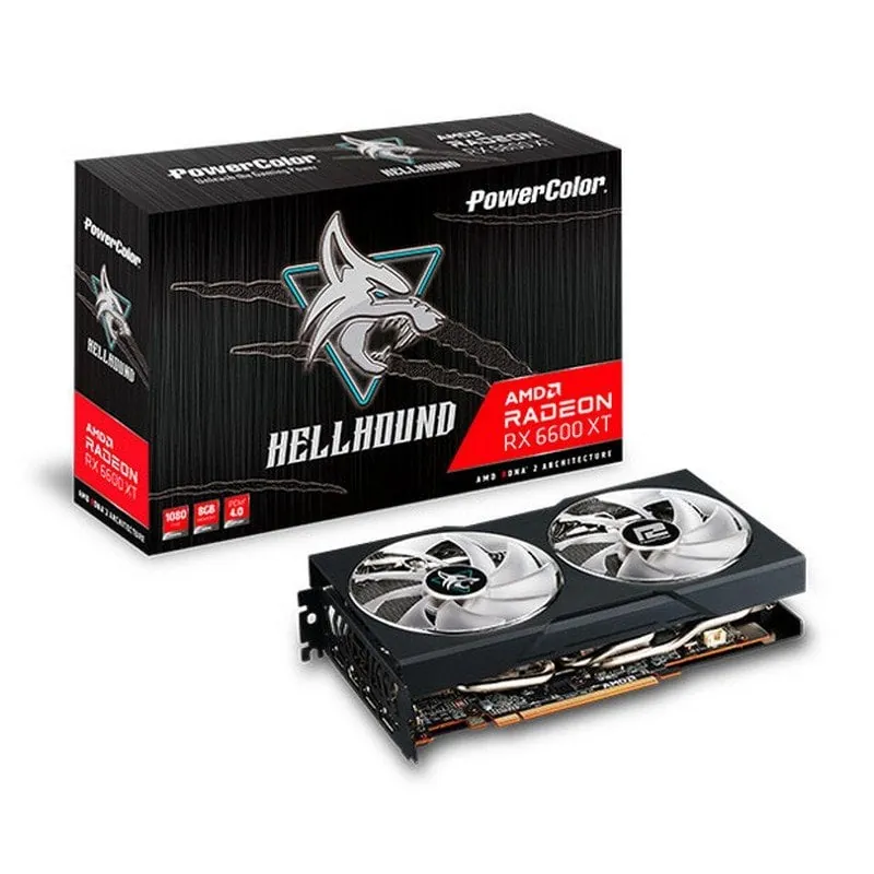 Powercolor Hellhound AMD Radeon RX 6600XT 8GB GDDR6 AXRX 6600XT 8GBD6-3DHL/OC