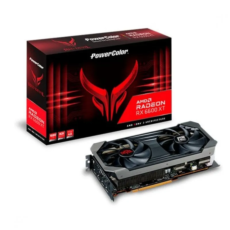 PowerColor Red Devil AMD Radeon RX 6600XT 8GB GDDR6 AXRX 6600XT 8GBD6-3DHE/OC