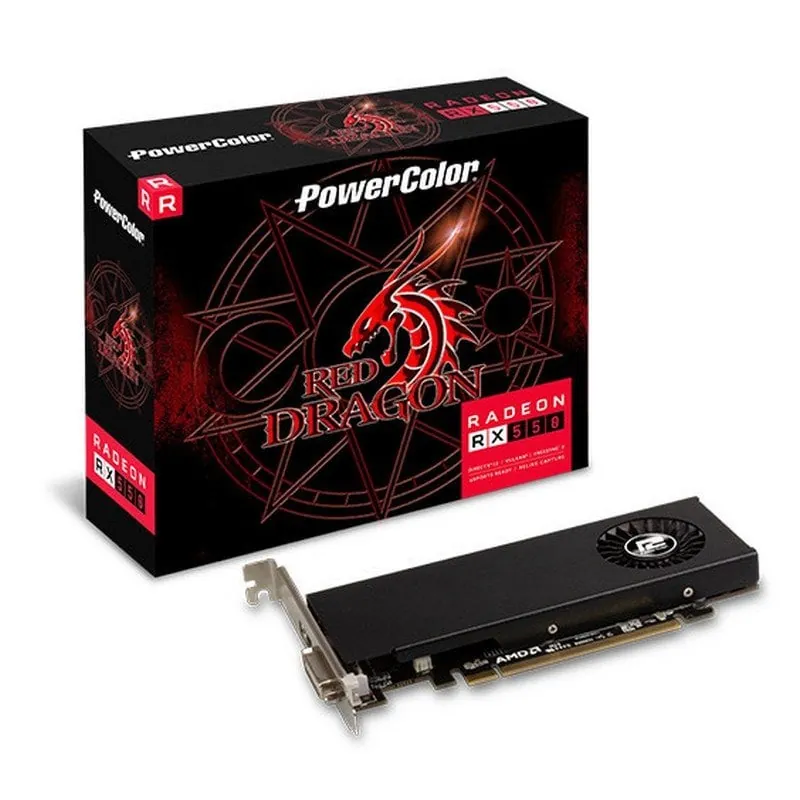PowerColor Red Dragon Radeon RX 550 4GB GDDR5 Low Profile AXRX 550 4GBD5-HLE