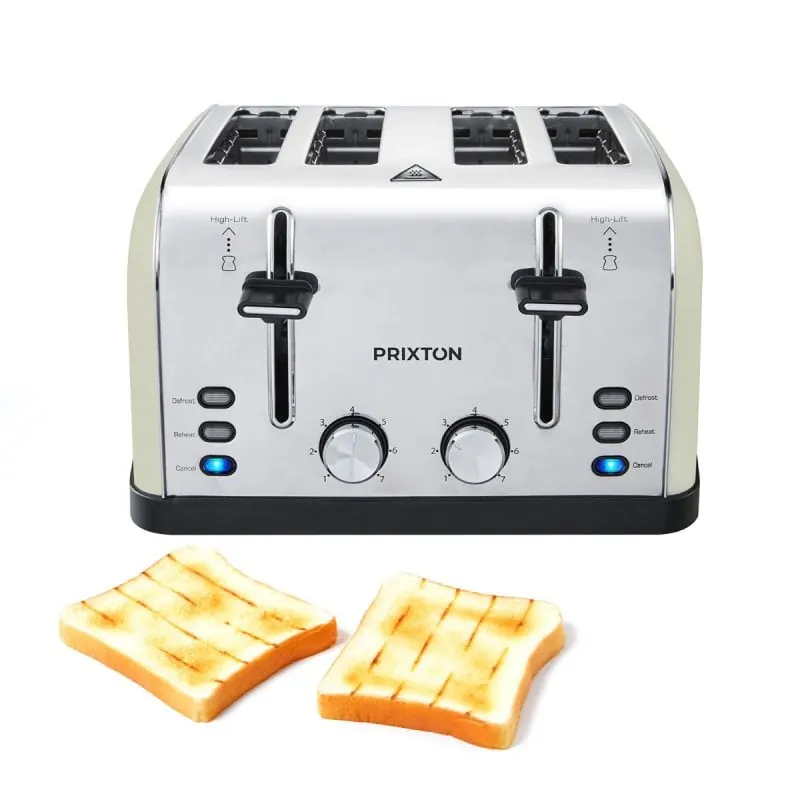 Prixton Bianca Tostador 4 Rebanadas 1900W Inox 10005274