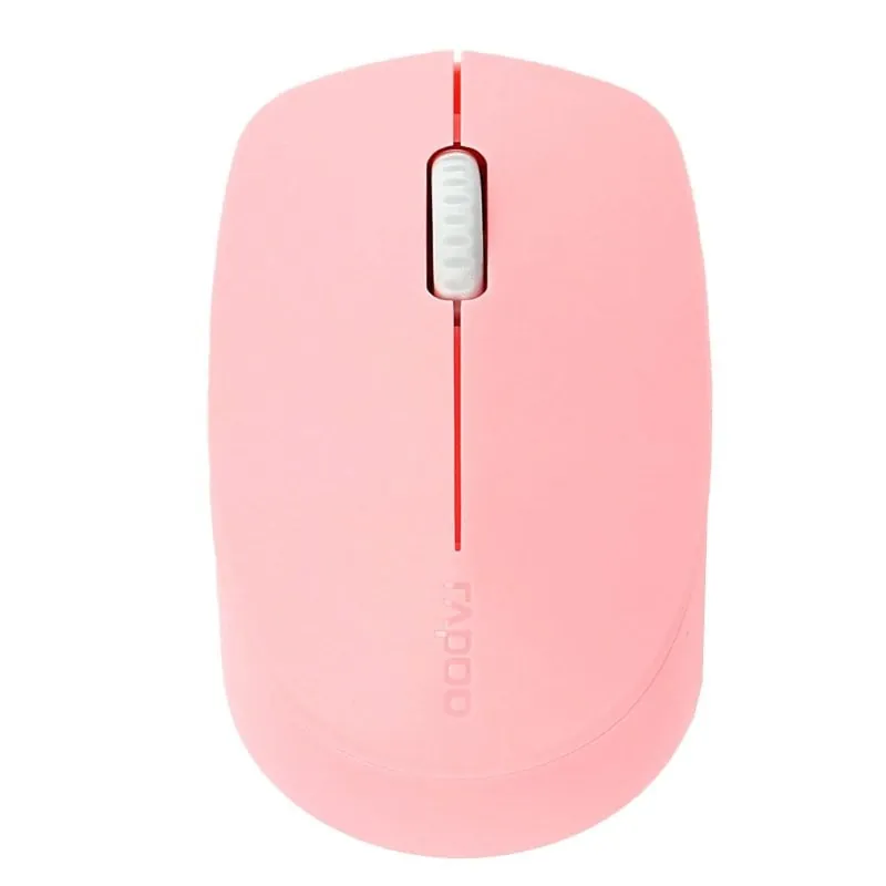 Rapoo M100 Silent Ratón Óptico Inalámbrico Silencioso Multimodal 1300DPI Rosa 187092