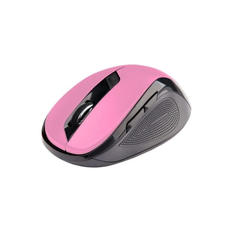 Ratón C-Tech WLM-02P inalámbrico 1600 DPI Negro Rosa 6 botones WLM-02P