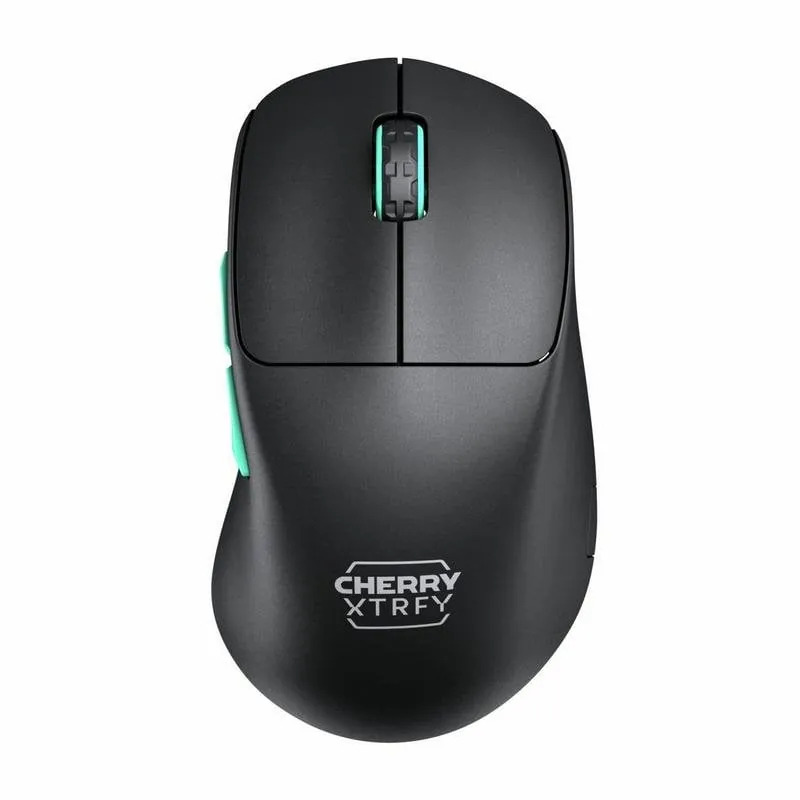 Ratón CHERRY XTRFY M64 Wireless 26000 DPI Negro Turquesa Ultra Ligero 75h CX-M64W-BLACK