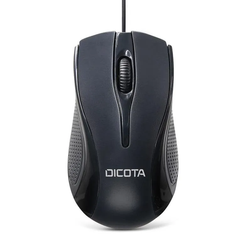 Ratón Dicota D32011 USB tipo A 1200 DPI Ambidiestro Negro con Cable D32011