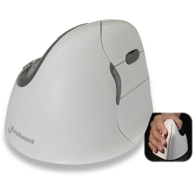 Ratón Evoluent Verticalmouse 4 Bluetooth 2600 DPI Blanco 6 Botones VM4RB