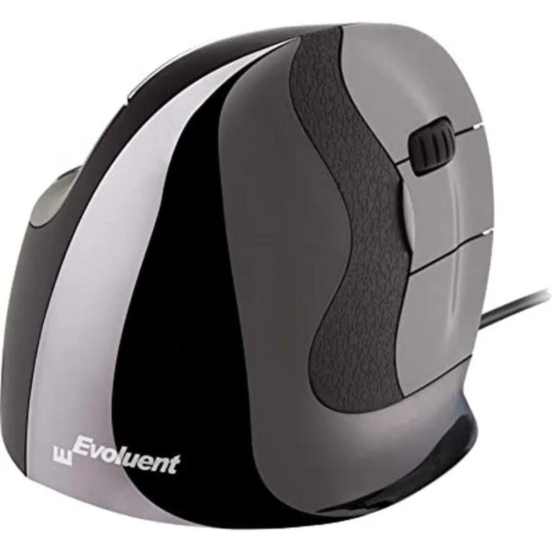 Ratón Evoluent VerticalMouse D Medium cable USB 2600 DPI negro gris ergonómico VMDM