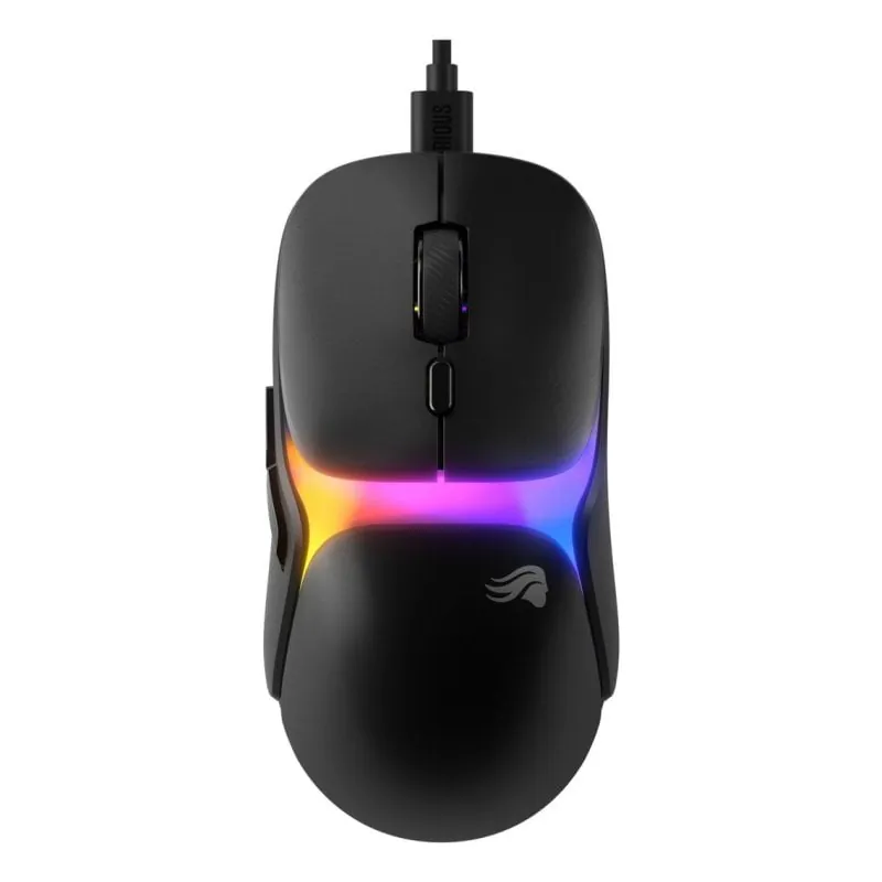 Ratón Glorious Model O3 Wired USB 30000 DPI Negro RGB 6 Botones Gaming GLO-O3-W-BLK