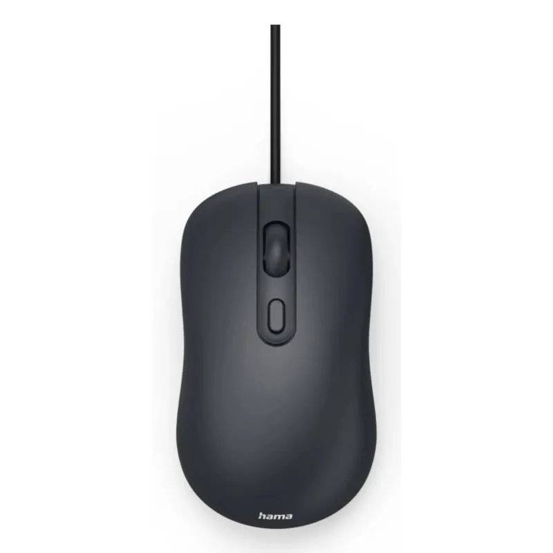 Ratón Hama CM-200 Cableado 1600 DPI Negro Ambidiestro Silencioso 00173074