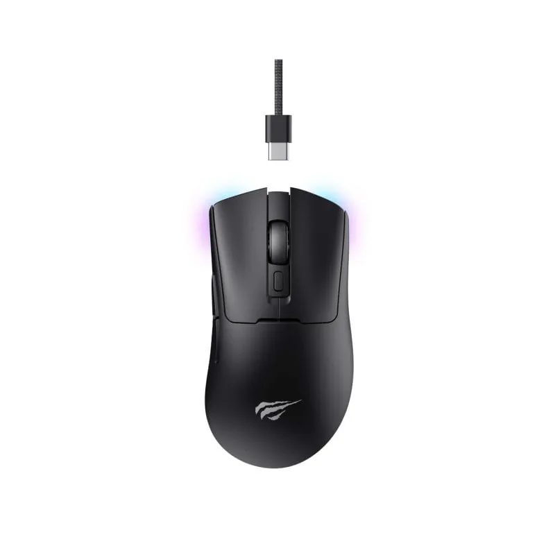 Ratón Havit 6950676229844 Dual Wireless Cableado 10000DPI Negro 7 Botones RGB 6950676229844