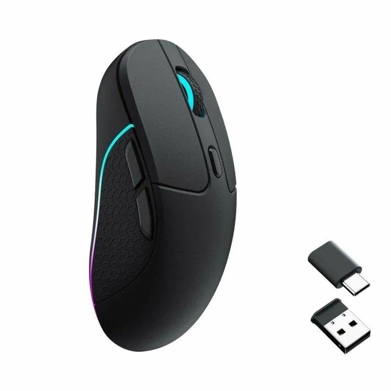 Ratón Keychron M3 inalámbrico RF 2,4 GHz Bluetooth 26000 DPI Negro RGB Ergonómico M3-A1