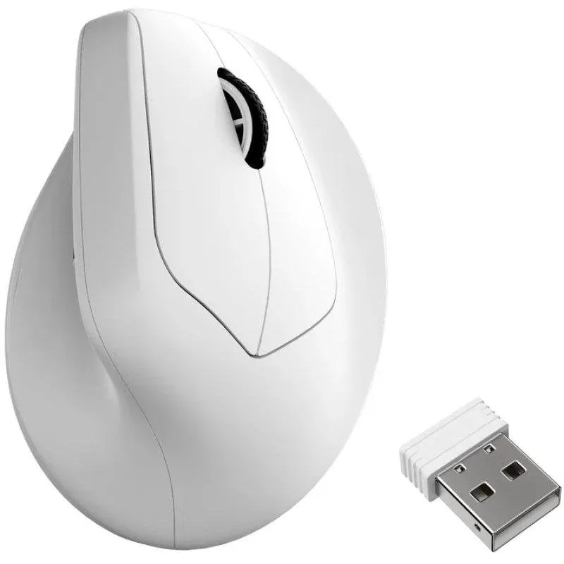 Ratón Keychron M5 Inalámbrico Vertical 30000 DPI PixArt 3950 Blanco Scroll Lateral M5-A24