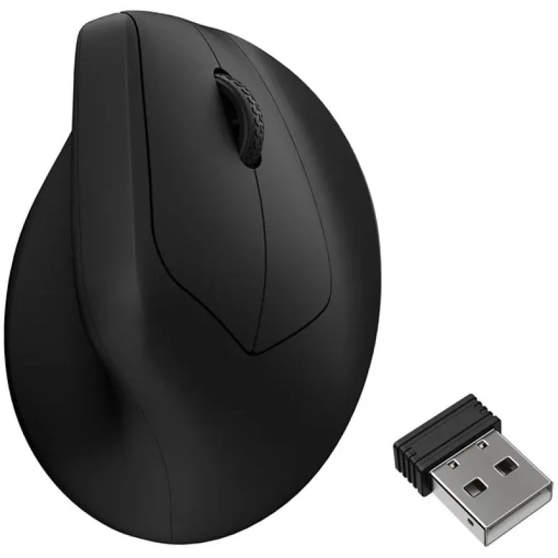 Ratón Keychron M5 Inalámbrico Vertical 30000 DPI PixArt 3950 Negro Scroll Lateral M5-A23