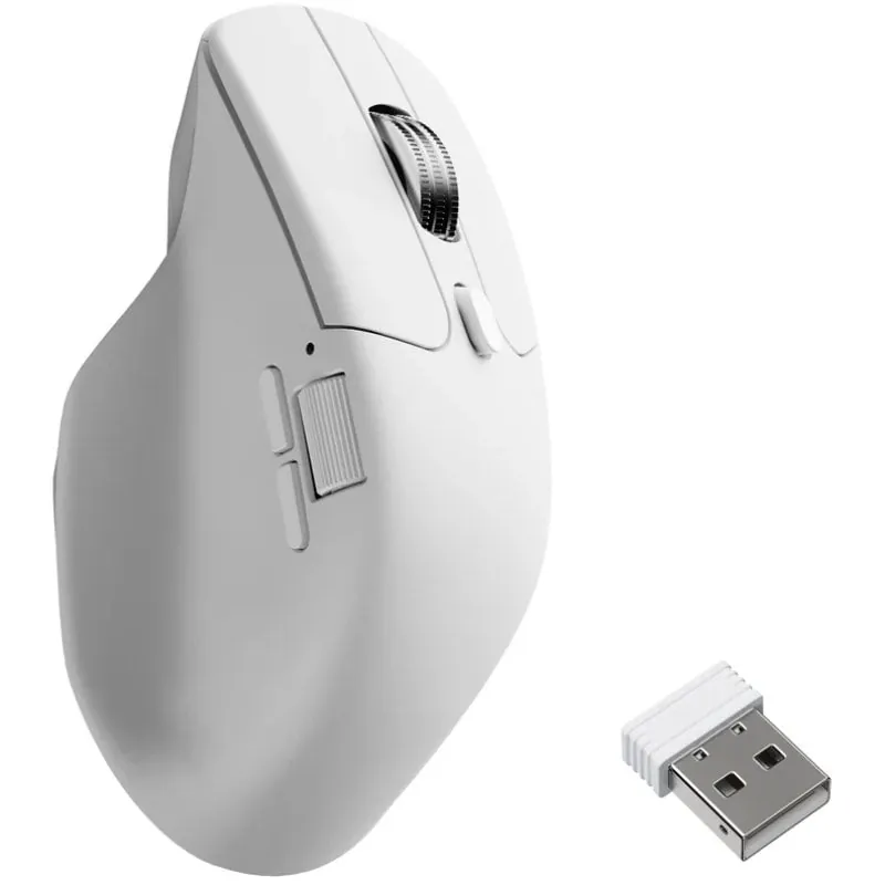 Ratón Keychron M6 Inalámbrico PixArt 3950 8K 30000 DPI 10 Botones Silencioso Blanco M6S-A24