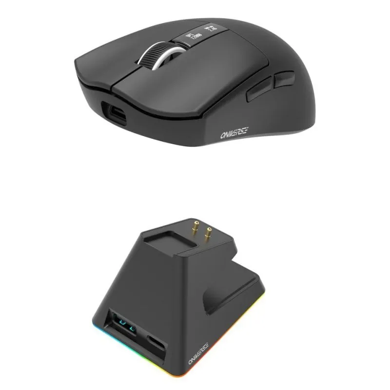 Ratón Oniverse Vanguard Inalámbrico RF Bluetooth 12000 DPI Negro Recargable ONIMOUS1DOCK-PC-BLK