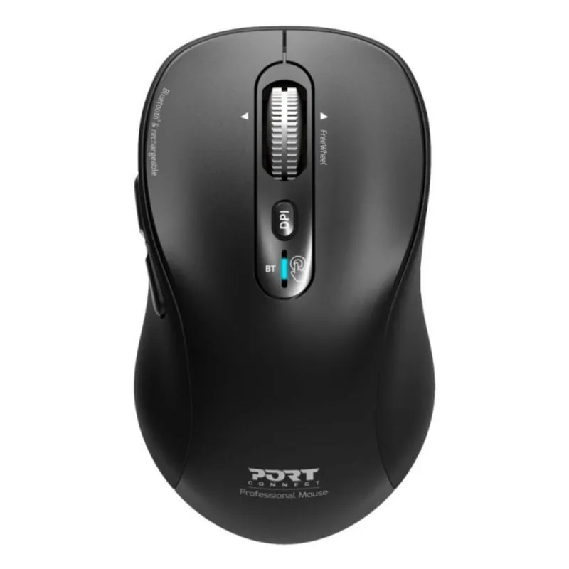 Ratón Port Designs 900720 Bluetooth 3200 DPI Negro Recargable Multidispositivo 900720