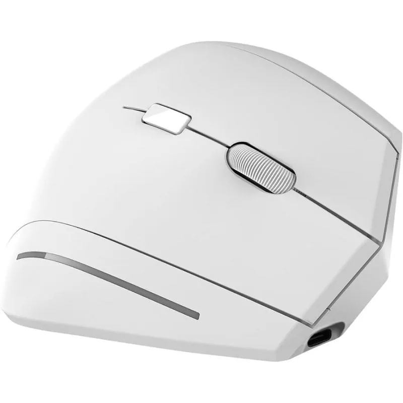 Ratón TnB Ergonómico Vertical Inalámbrico Bluetooth 1600 DPI Blanco Recargable MWERGOVBTRWH