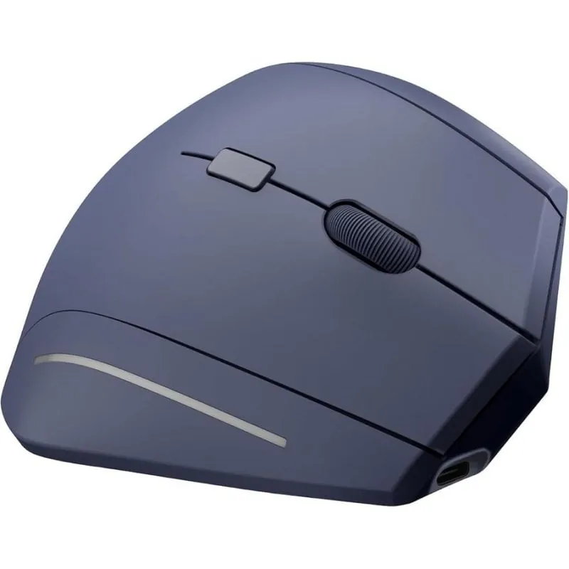 Ratón TnB Vertical Ergonómico Inalámbrico Bluetooth 1600DPI Azul Recargable MWERGOVBTRBL