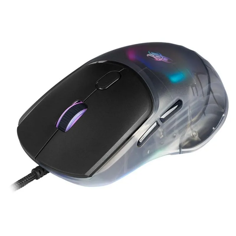 Ratón TRACER GameZone NEON USB 12400 DPI Negro 7 Botones Iluminación TRAMYS47400