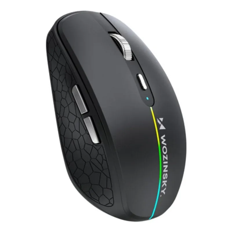 Ratón Wozinsky WKG-200 RF Wireless Bluetooth 1600 DPI Negro Ergonomía WMGK-1132 Kabellose Maus mit RGB-Hintergrundbeleuchtung Schwarz