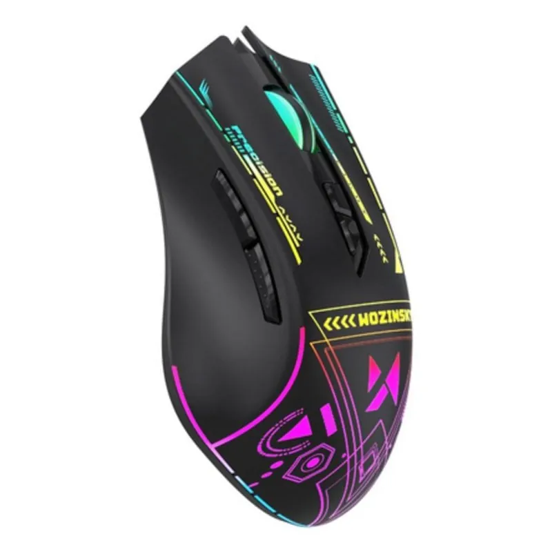 Ratón Wozinsky WMGB-3200 RF inalámbrico 3200 DPI Negro Iluminación RGB Mysz Mysz bezprzewodowa WMGB-3200 gamingowa optyczna 3200 DPI - czarna