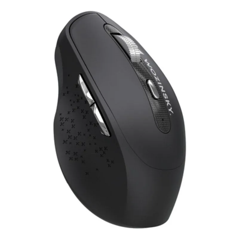 Ratón Wozinsky WMGK-1134 RF Wireless Bluetooth 1600 DPI Negro 6 Botones WMGK-1134 Ergonomische kabellose Maus Schwarz