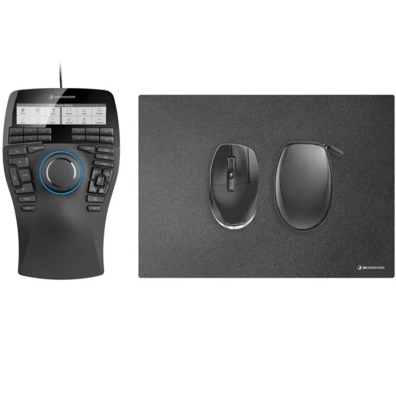 Ratón 3Dconnexion SpaceMouse Enterprise Kit 2 Ambidextro 31 botones Wireless USB Type-A 6DoF Negro 3DX-700135