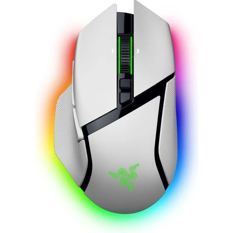 Razer Basilisk V3 Pro 35K Ratón Gaming Óptico Inalámbrico RGB 35000 DPI Blanco RZ01-05240200-R3G1