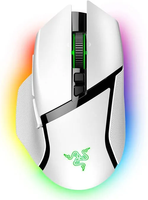 Razer Basilisk V3 Pro Ratón Gaming Inalámbrico 30000 DPI Blanco RZ01-04620200-R3G1