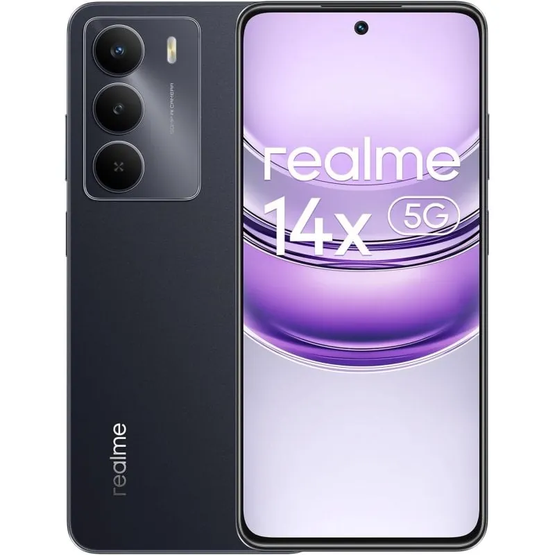 Realme 14x 5G 6GB/128GB Smartphone 6.67" 120Hz Resistencia Militar 810H Android 14 Negro 631011004937