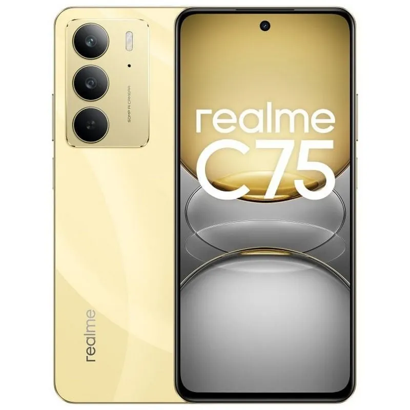 Realme C75 Smartphone 8GB/128GB 6.72" 90Hz IP69 5828mAh 45W Dual SIM Android 14 Dorado 6941764450059