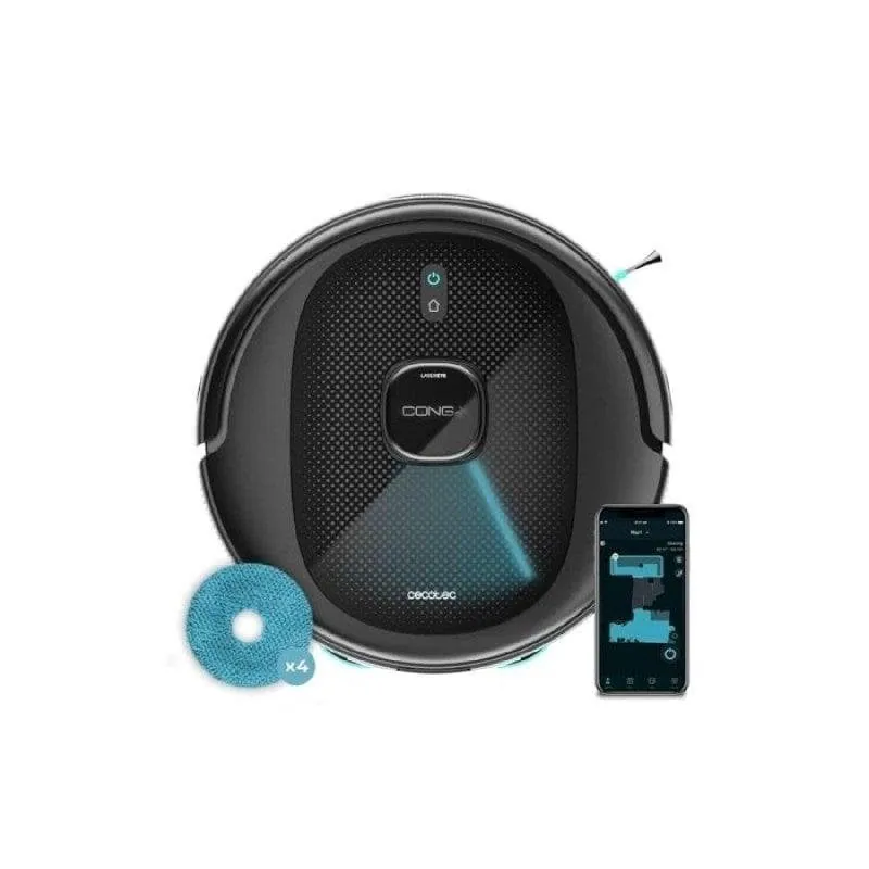Robot Aspirador y Fregasuelos Cecotec Conga 9590 Spin Revolution Ultra Power Navegación Láser 10.000 Pa A80_EU01_100145