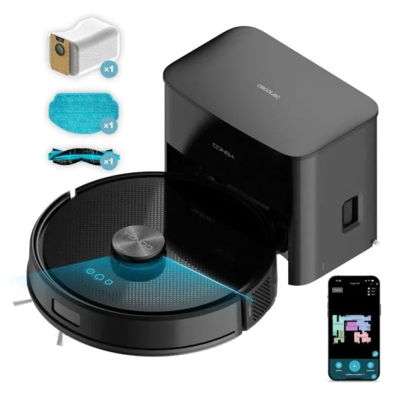 Robot Aspirador y Fregasuelos Cecotec Conga Y50 X-treme con Autovaciado Navegación Láser 5.000 Pa A01_EU01_119667