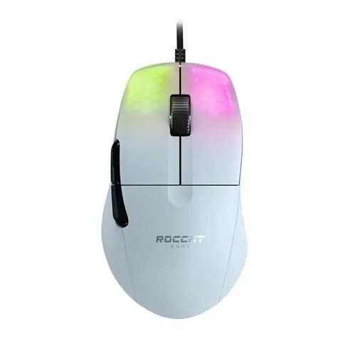 Roccat Kone Pro Ratón Óptico Gaming USB 2.0 AIMO RGB 19000DPI Blanco ROC-11-405-02