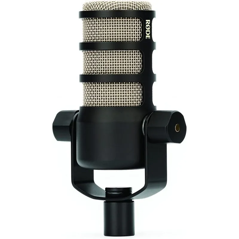 Rode PodMic Micrófono Dinámico de Calidad de Transmisión con Soporte Giratorio Integrado PODMIC