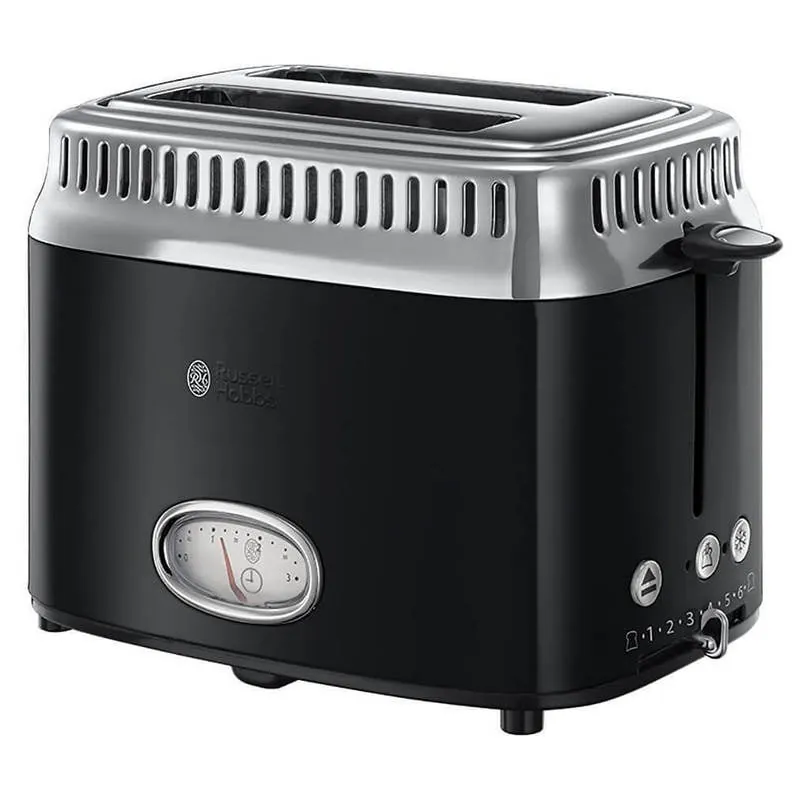 Russell Hobbs Classic Noir 2 Ranuras Tostadora Retro 21681-56