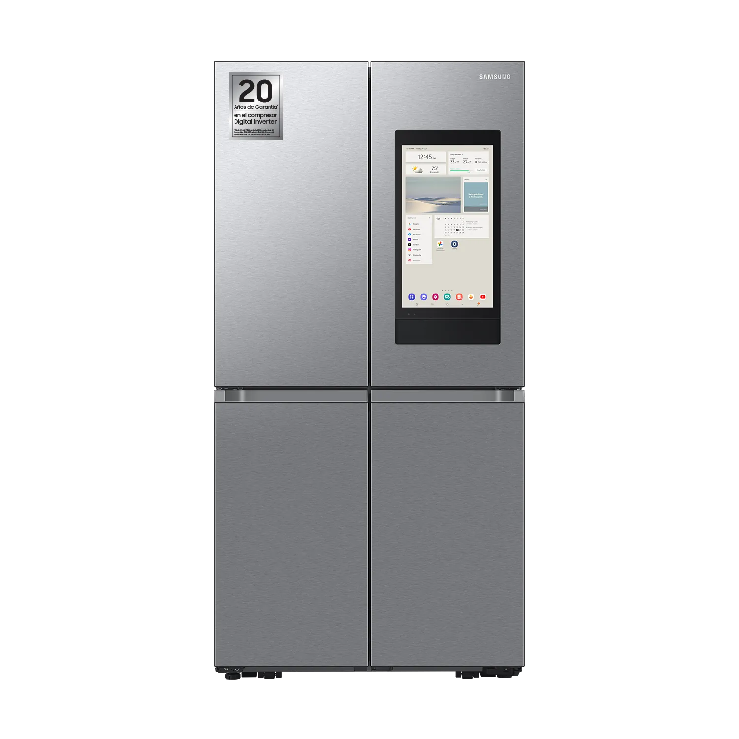 Samsung Frigorífico French Door Bespoke AI 183cm 636L Clase E Plata RF65DG9H0ESR/EF - Silver, Silver RF65DG9H0ESREF