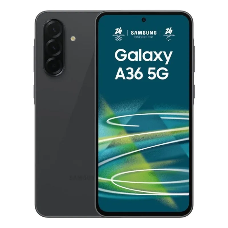 Samsung Galaxy A36 8GB 256GB 6.7" AMOLED 5G Dual SIM Cámara Triple 50MP NFC IP67 Android Negro SM-A366BZKGEEE