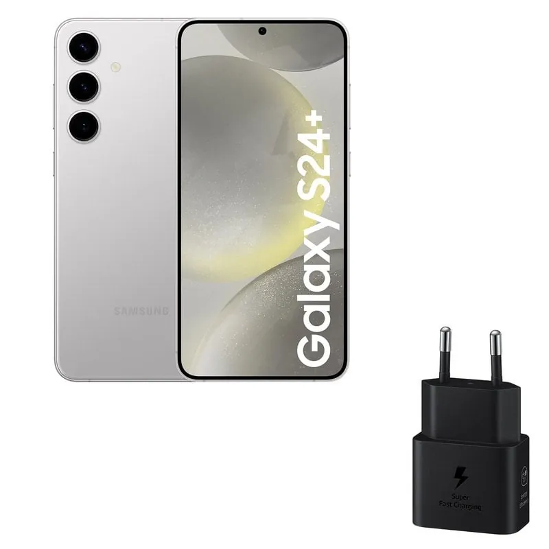 Samsung Galaxy S24 Plus 12/512GB Gris Marble Libre + Cargador SM-S926BZAGEUBH