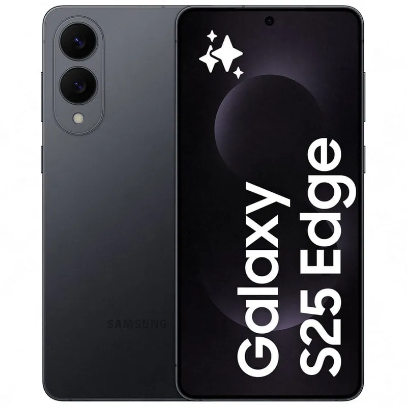 Samsung Galaxy S25 Edge 5G Móvil Ultrafino con Galaxy AI 6.7" 256GB Titanio Negro Versión Importada SM-S937BZKDEUE