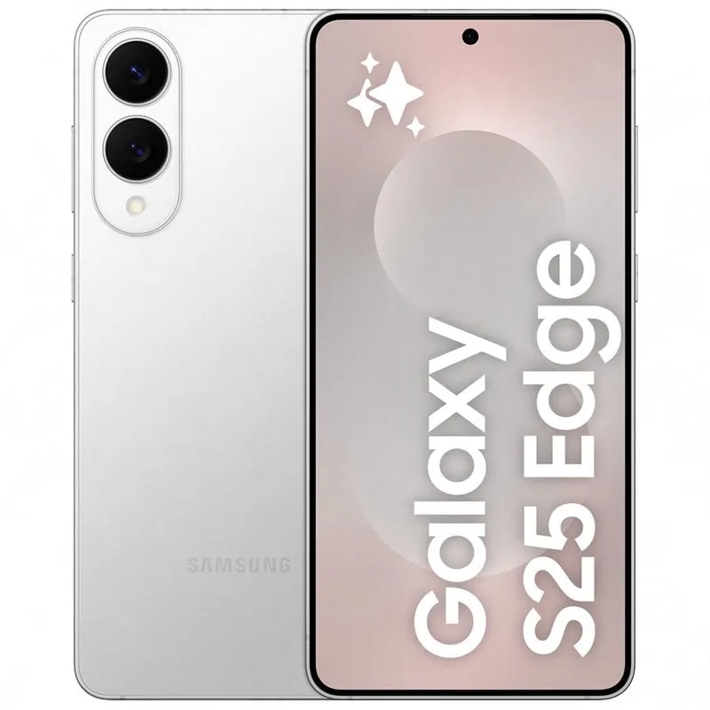 Samsung Galaxy S25 Edge 5G Móvil Ultrafino con Galaxy AI 6.7" 256GB Titanio Plata Versión Importada SM-S937BZSDEUE