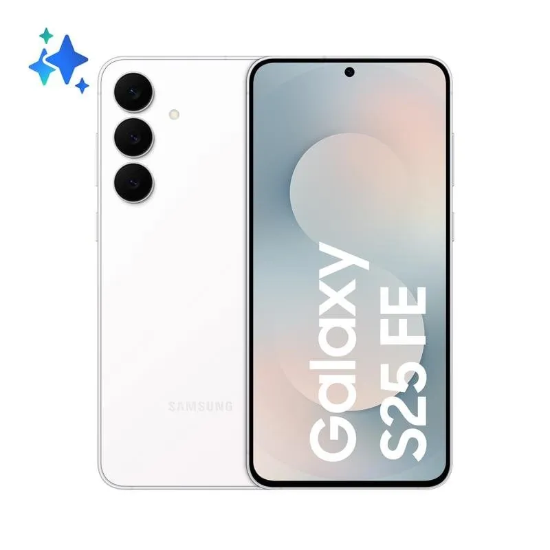 Samsung Galaxy S25 FE 8GB 128GB 6.7" AMOLED 120Hz 5G Dual SIM Cámara 50MP IP68 Android Blanco SM-S731BZWDEUE
