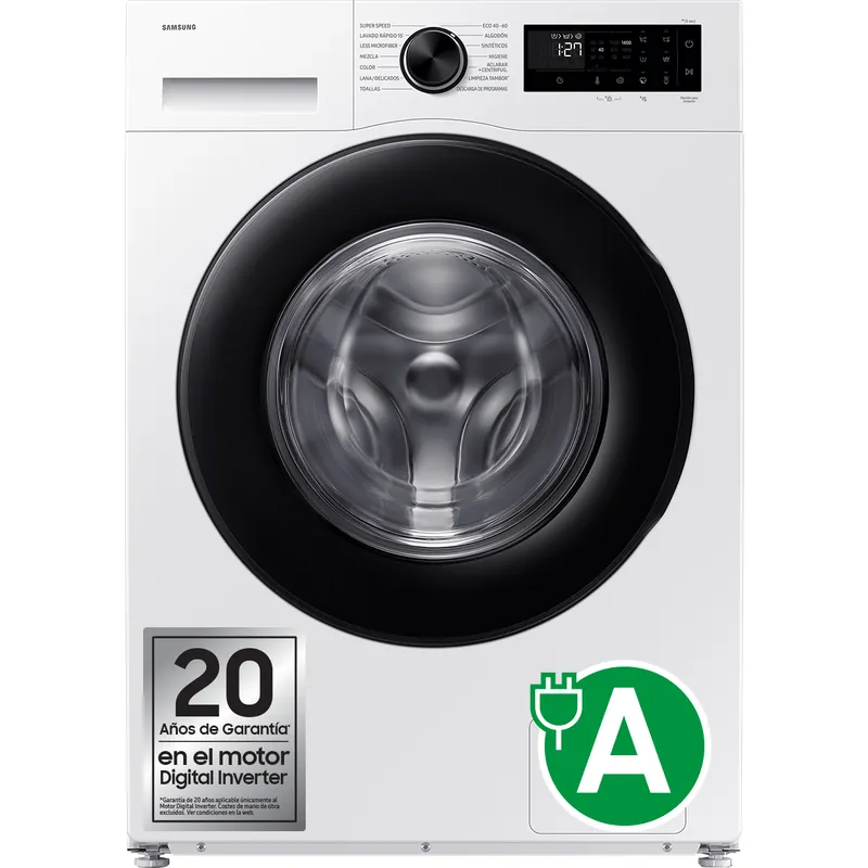 Samsung Lavadora AI 10Kg AI EcoBubble™ Clase A Blanca WW10FG5U34AEEC - Blanco, Blanco WW10FG5U34AEEC