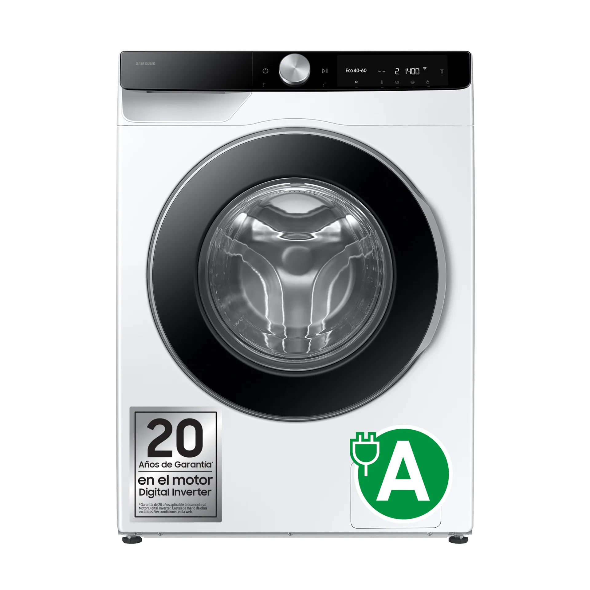 Samsung Lavadora AI 10Kg AI EcoBubble™ Clase A Blanca WW10FG6U34LKU3 - Blanco, Blanco WW10FG6U34LKU3