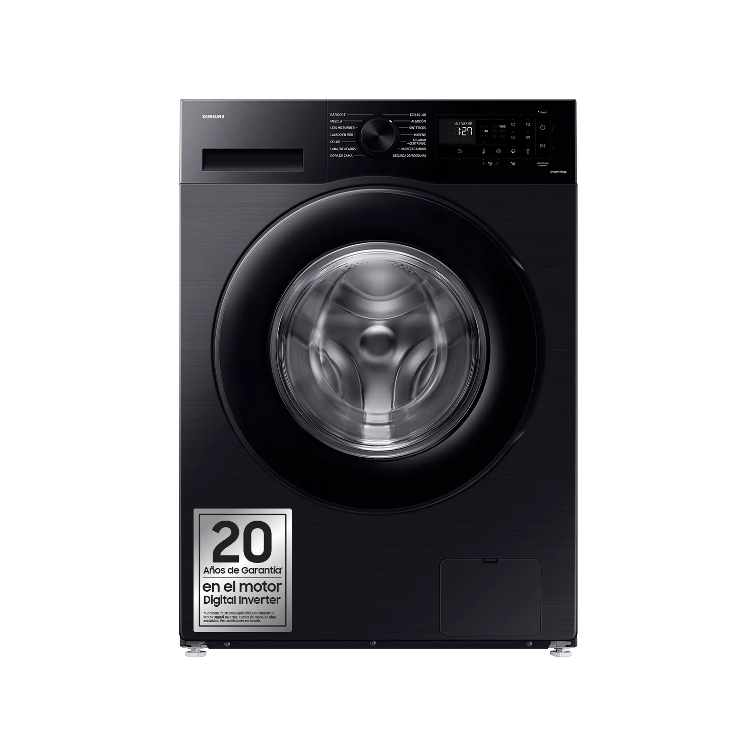 Samsung Lavadora de carga frontal Ecobubble™ Negra 8Kg - Negro, Negro WW80CGC04DABEC