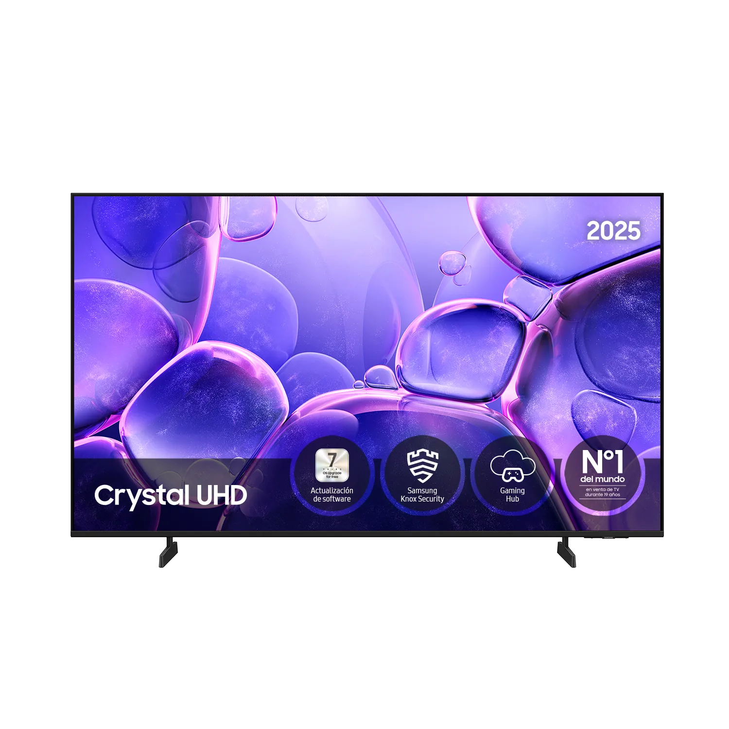 Samsung TV 55" Crystal UHD U8075F 4K Smart TV 2025 - Negro, Negro TU55U8075FUXXC