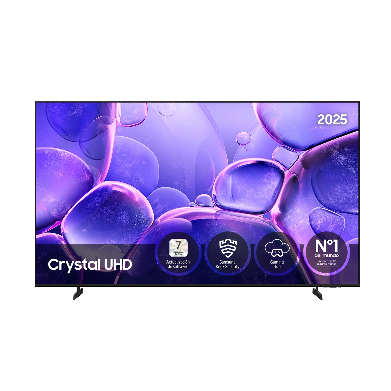 Samsung TV 75" Crystal UHD U8075F 4K Smart TV 2025 - Negro, Negro TU75U8075FUXXC