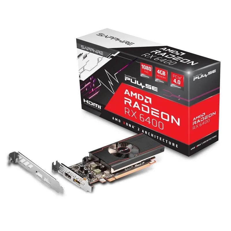 Sapphire Pulse AMD Radeon RX 6400 Gaming 4GB GDDR6 11315-01-20G