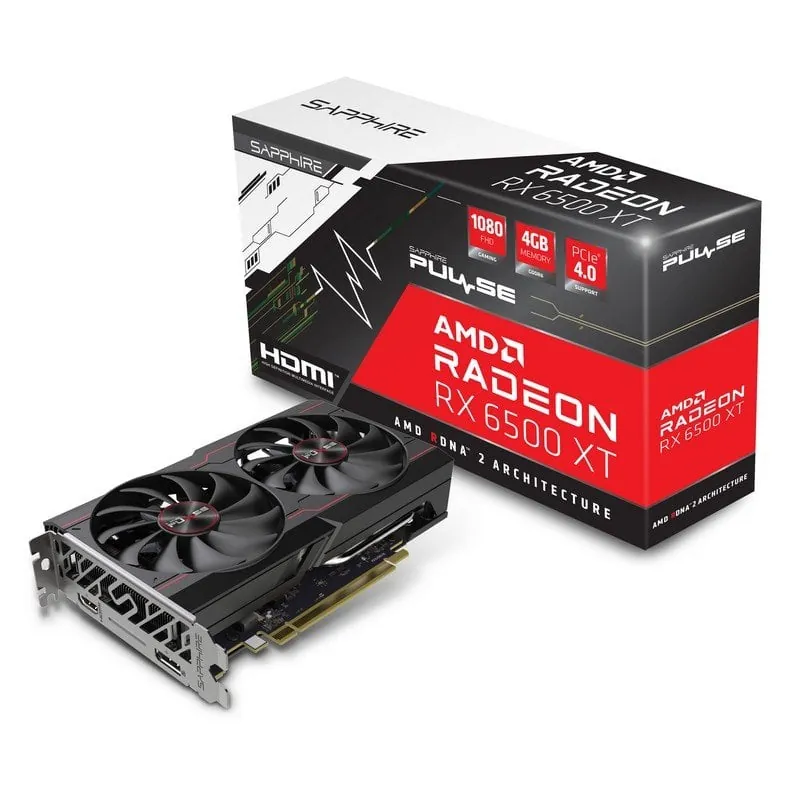 Sapphire Pulse AMD Radeon RX 6500XT GAMING OC 4GB GDDR6 11314-01-20G