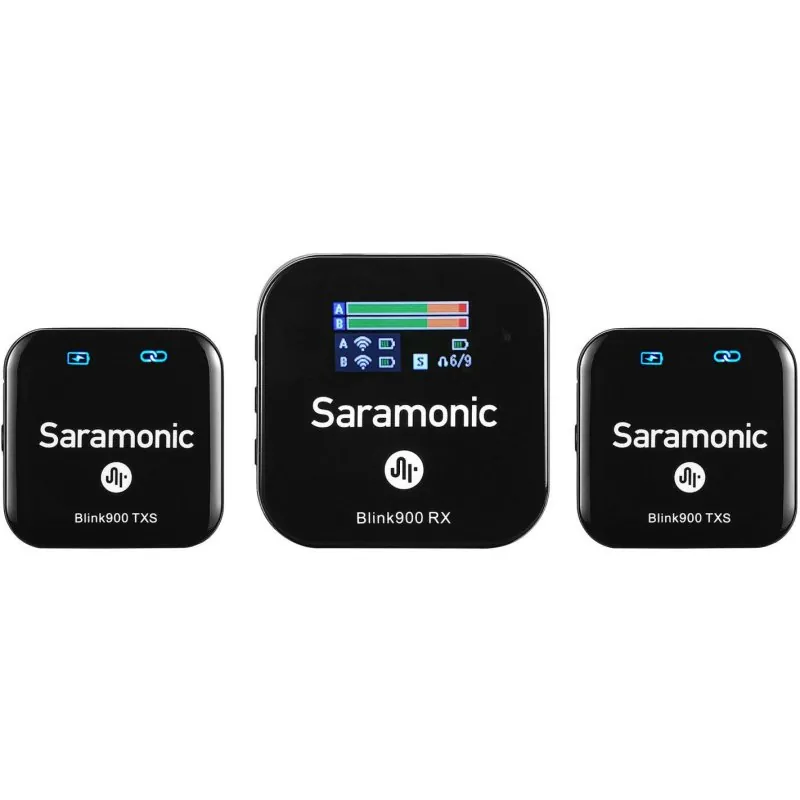 Saramonic Blink900 S2 Sistema de Micrófono Inalámbrico Ultracompacto de Doble Canal Blink900-S20