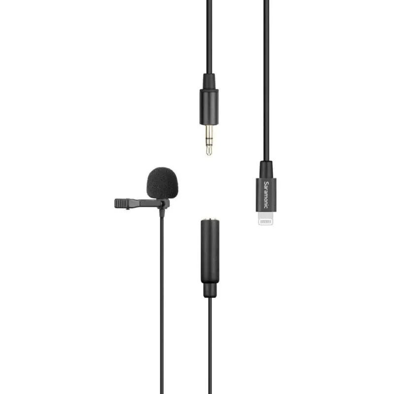 Saramonic LavMicro U1B Micrófono de Solapa Lighting 6m Negro LavMicro-U1B-Negro